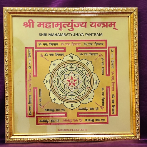 Shree Mahamrutyunjay Yantra 9x9 (Laminated)